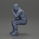 Gangster sitting in thought dressed casually with a beanie and jacket - Only-Games