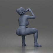 girl sitting drink during short peaceful break - Only-Games