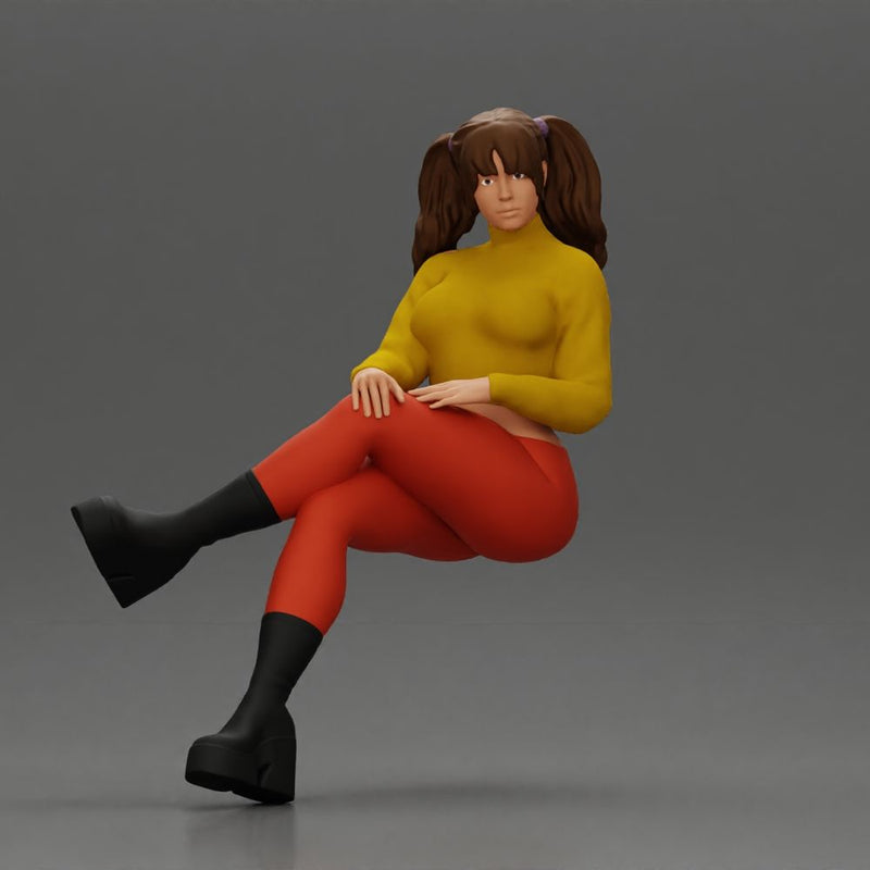Stylish Woman Relaxing with Confident Poise - Only-Games