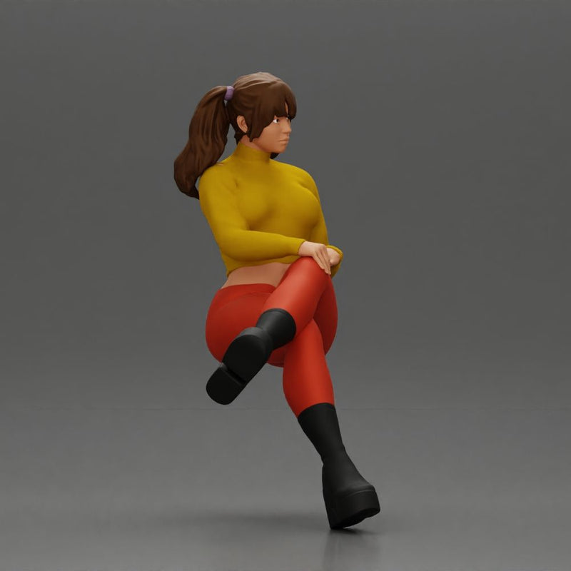 Stylish Woman Relaxing with Confident Poise - Only-Games