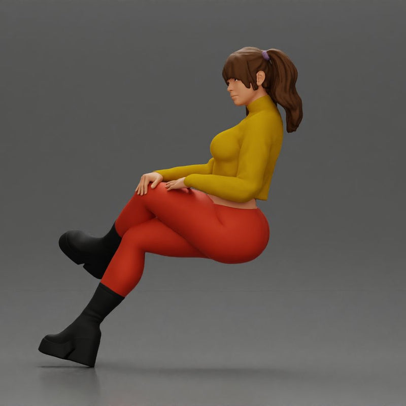 Stylish Woman Relaxing with Confident Poise - Only-Games