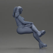 Stylish Woman Relaxing with Confident Poise - Only-Games