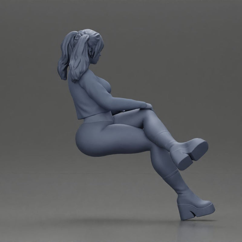 Stylish Woman Relaxing with Confident Poise - Only-Games