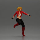 Stylish Rider on Sleek Black Motorcycle with Red Accents - Only-Games