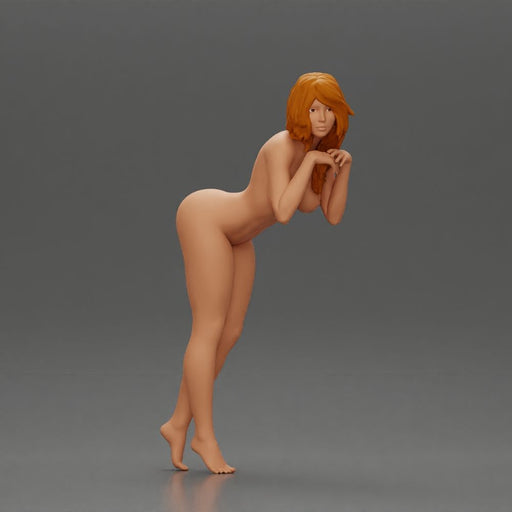 Naked Confident Girl Posing Playfully - Only-Games