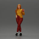 Confident Style in Yellow and Red, Holding a Drink with sunglasses - Only-Games