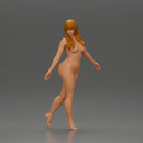 Naked Elegant woman gracefully walking with confidence and poise - Only-Games