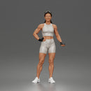 Confident Cyclist Standing with bicycle