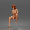 naked Woman Sitting Confidently