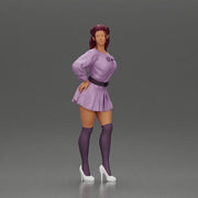 Stylishly Standing with One Hand on Hip and Playful Look - Only-Games