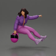 girl rides with purpose power and grace holding her helmet with steady pride - Only-Games