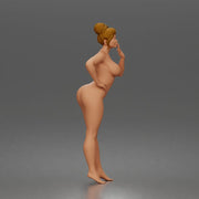 Naked Secretary blows kiss - Only-Games