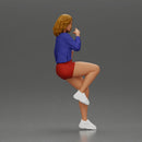 Confident woman sitting gracefully on a sleek modern sportbike - Only-Games