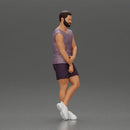 Casual Tennis Player Posing with Racket in Sporty Outfit - Only-Games