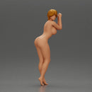 Naked Barefoot woman strikes a graceful elegant pose - Only-Games