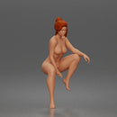 naked Woman Sitting Confidently