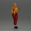 Confident Style in Yellow and Red, Holding a Drink with sunglasses - Only-Games