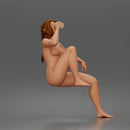 Naked woman Relaxed Morning Drinker Sitting