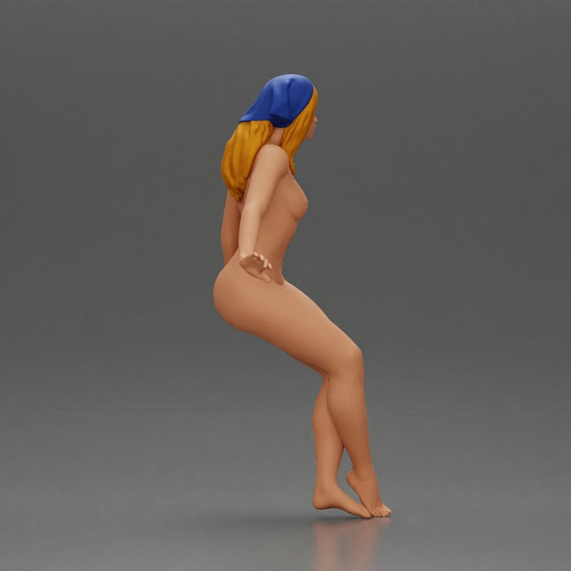Naked Stylish woman sitting casually - Only-Games