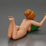Relaxed Naked Woman Lying on Pillow Taking a Selfie with Phone - Only-Games