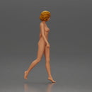 Naked Woman with curly hair walking - Only-Games