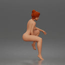 naked Woman Sitting Confidently