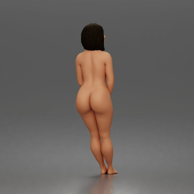 Naked woman standing barefoot - Only-Games