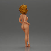 Naked woman posing confidently with voluminous hair - Only-Games