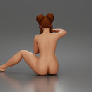 Naked Relaxed Tennis Player Resting