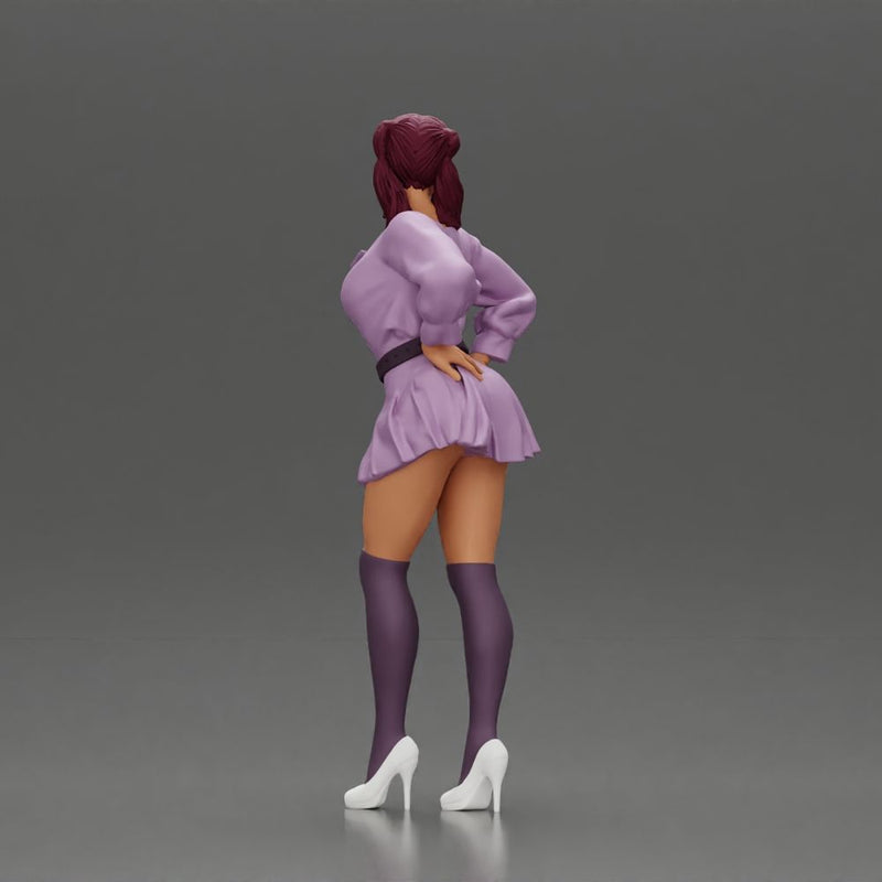 Stylishly Standing with One Hand on Hip and Playful Look - Only-Games
