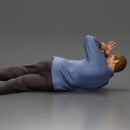 Man Lying on the Ground, Defending Himself from an Attack - Only-Games