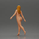 Naked Elegant woman gracefully walking with confidence and poise - Only-Games
