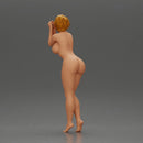 Naked Barefoot woman strikes a graceful elegant pose - Only-Games