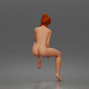 naked Woman Sitting Confidently