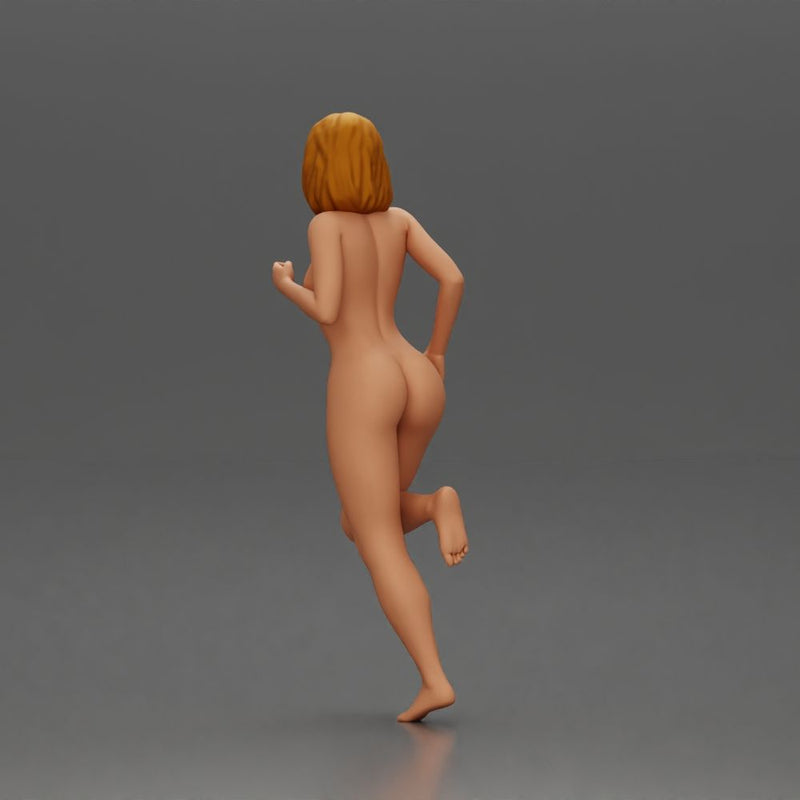 Naked Woman with short hair running - Only-Games
