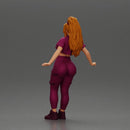 Confident woman in purple sportswear and sunglasses leaning on the car stylishly - Only-Games