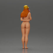 naked girl holding a phone on the beach and wearing a cap - Only-Games