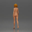 Naked Woman with curly hair walking - Only-Games