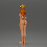 naked girl holding a phone on the beach and wearing a cap - Only-Games