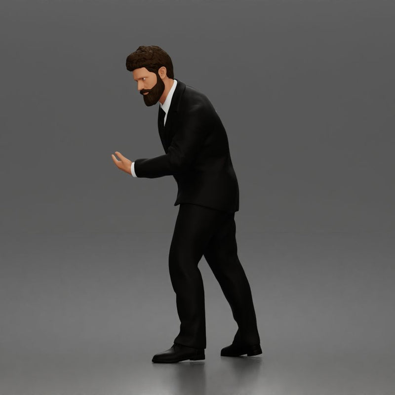 Standing Holding Partner Waist Suit Jacket Trousers Dress Shoes Tie - Only-Games