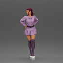 Stylishly Standing with One Hand on Hip and Playful Look - Only-Games