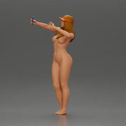 Naked Woman Taking a Selfie with Peace - Only-Games