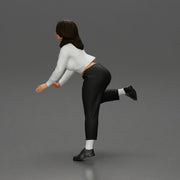 Woman in White Sweater and Black Pants Riding Motorcycle - Only-Games