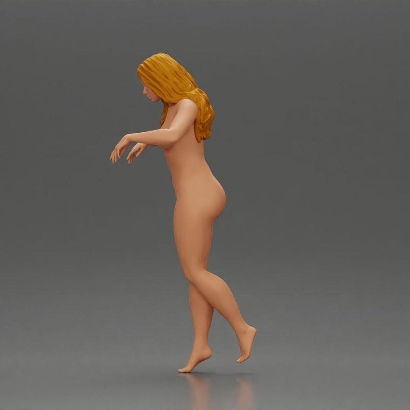 Naked woman standing on a balcony, gazing into the distance - Only-Games