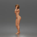 Naked Woman posing hands up 1-24