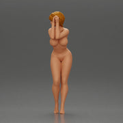 Naked Barefoot woman strikes a graceful elegant pose - Only-Games