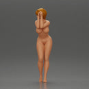 Naked Barefoot woman strikes a graceful elegant pose - Only-Games