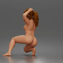 naked woman Kneeling Selfie With Bare Feet