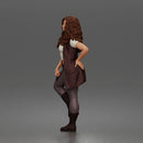 Woman Holding Bat Wearing Vest Pants Boots Confident Standing Pose