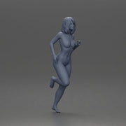 Naked Woman with short hair running - Only-Games